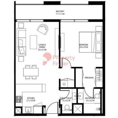 1 Bedroom Apartment