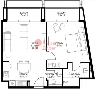1 Bedroom Apartment