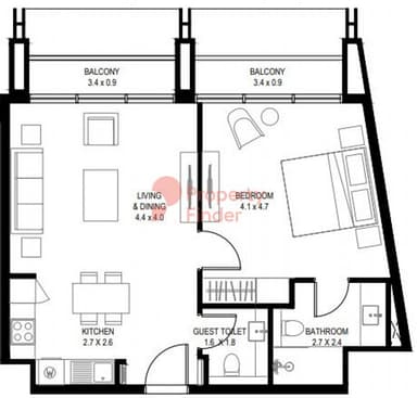 1 Bedroom Apartment
