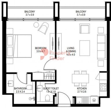 1 Bedroom Apartment
