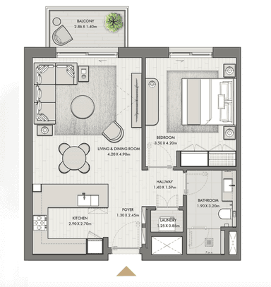 Type 1C - Building 2 - 1br