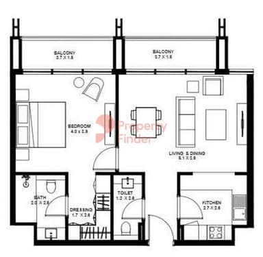 1 Bedroom Apartment