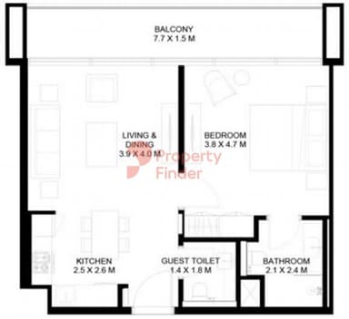 1 Bedroom Apartment