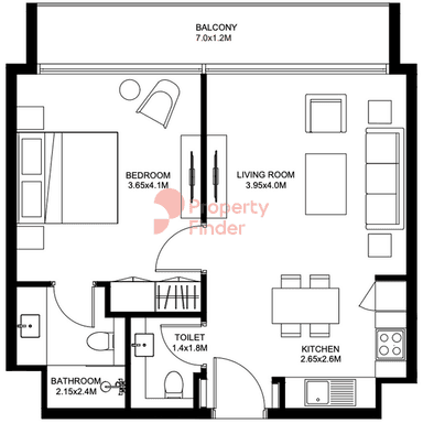 1 Bedroom Apartment