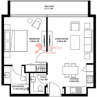 1 Bedroom Apartment