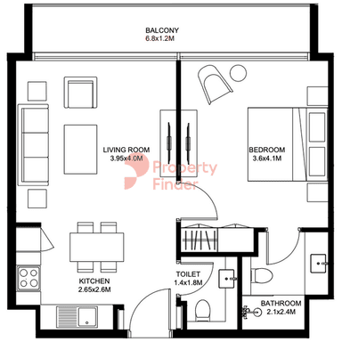 1 Bedroom Apartment