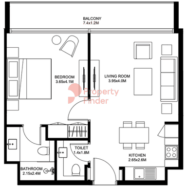 1 Bedroom Apartment