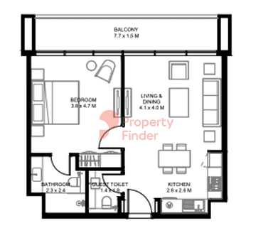 1 Bedroom Apartment