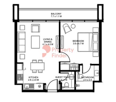 1 Bedroom Apartment