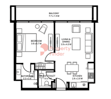 1 Bedroom Apartment