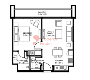 1 Bedroom Apartment