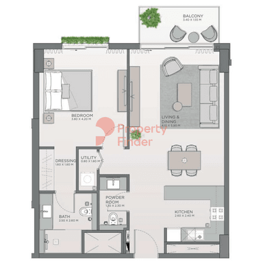 1 Bedroom Apartment