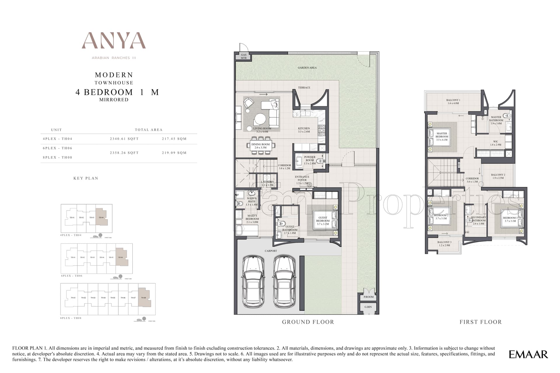 Anya at Arabian Ranches 3, 4-Bed Floor Plan, type: 4 Bedroom