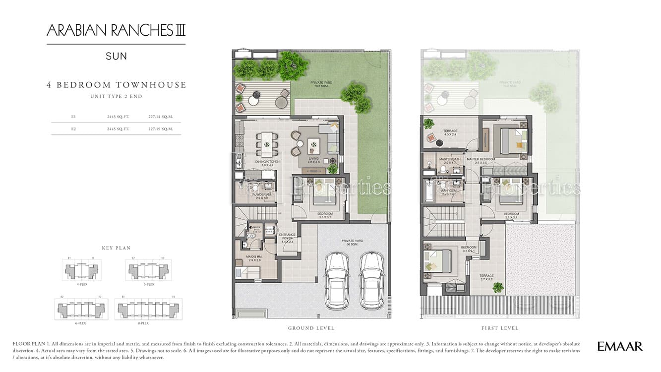 Sun at Arabian Ranches 3, 4-Bed Floor Plan, type: 4 Bedroom Type 2