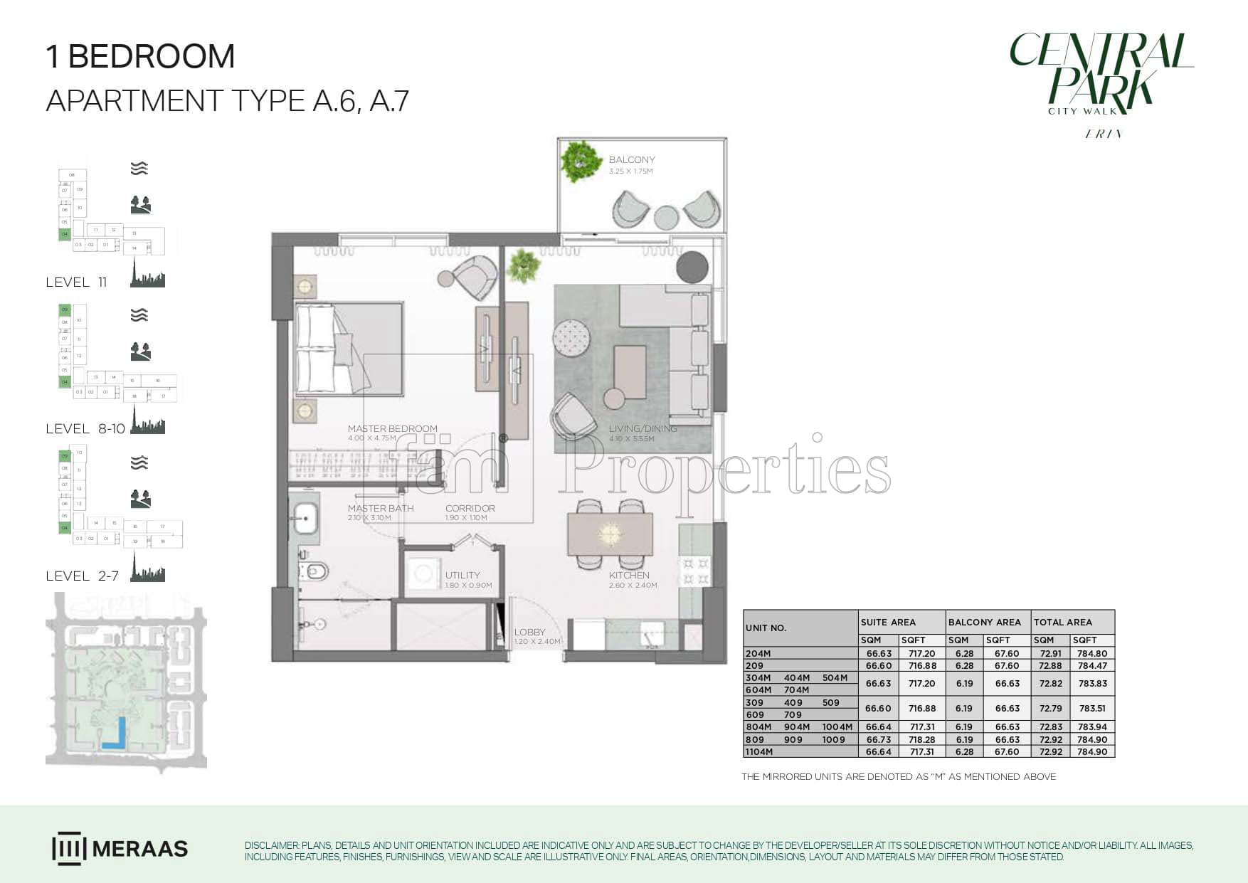 Erin, 1-Bed Floor Plan, type: 1 Bedroom