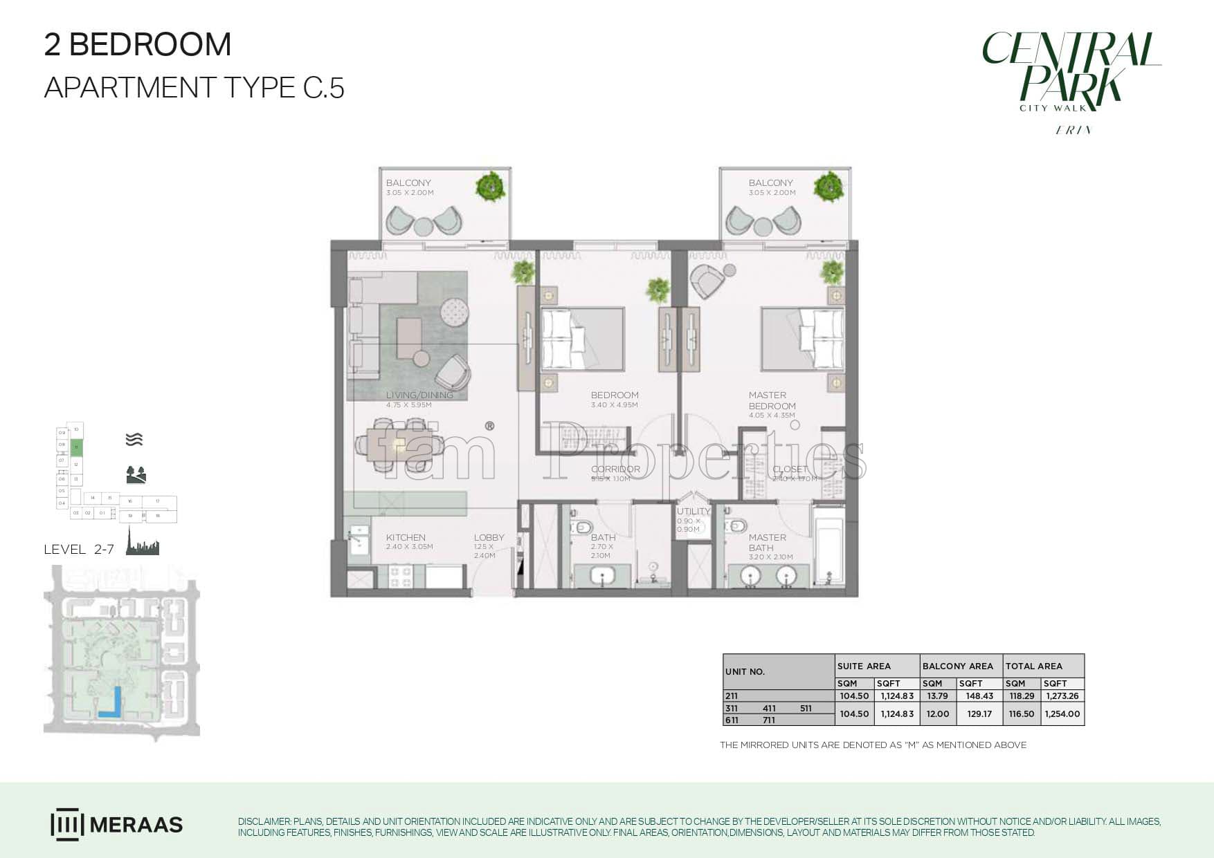 Erin, 2-Bed Floor Plan, type: 2 Bedroom