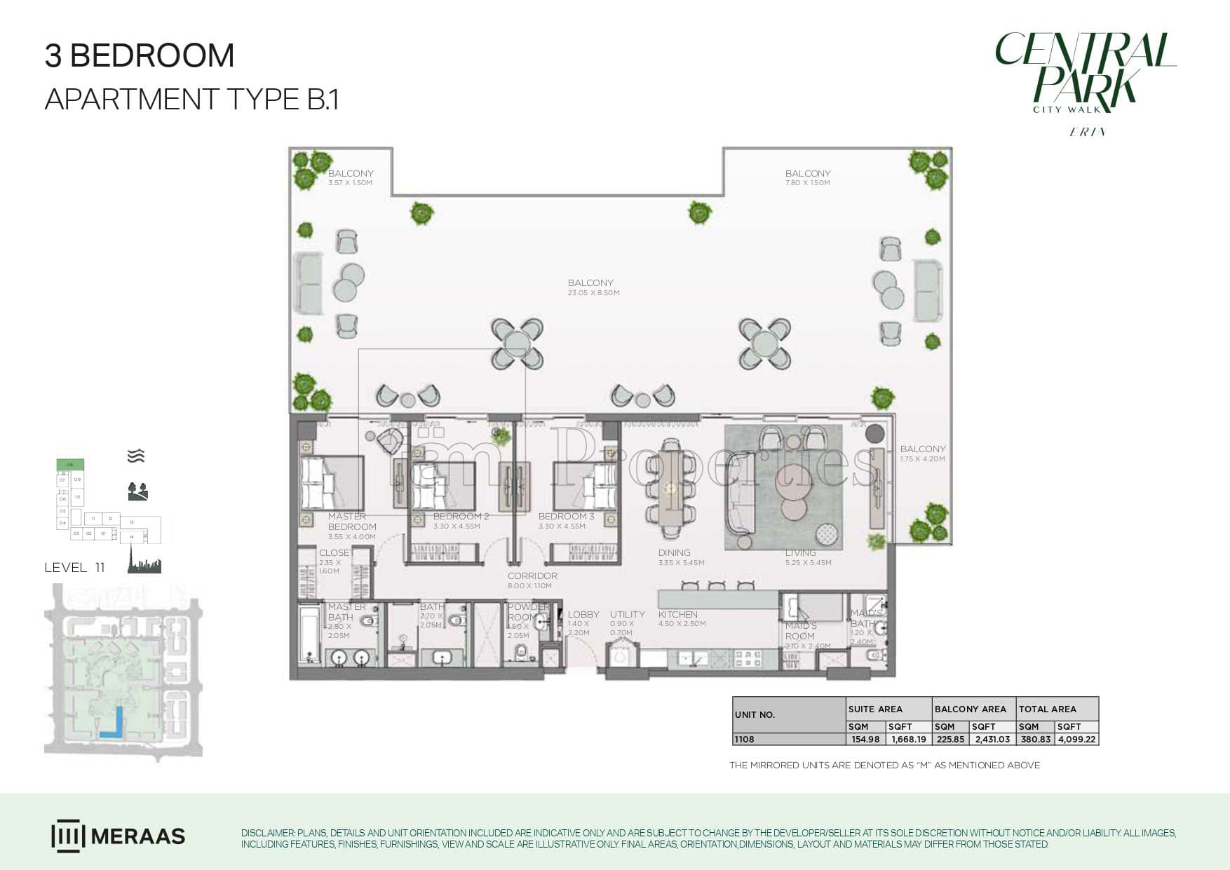 Erin, 3-Bed Floor Plan, type: 3 Bedroom