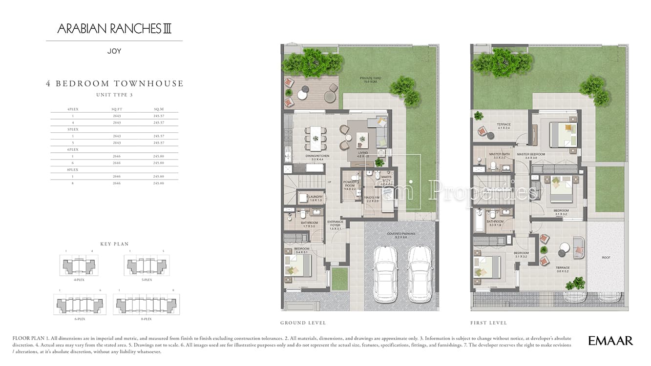 Joy at Arabian Ranches 3, 4-Bed Floor Plan, type: 4 Bedroom