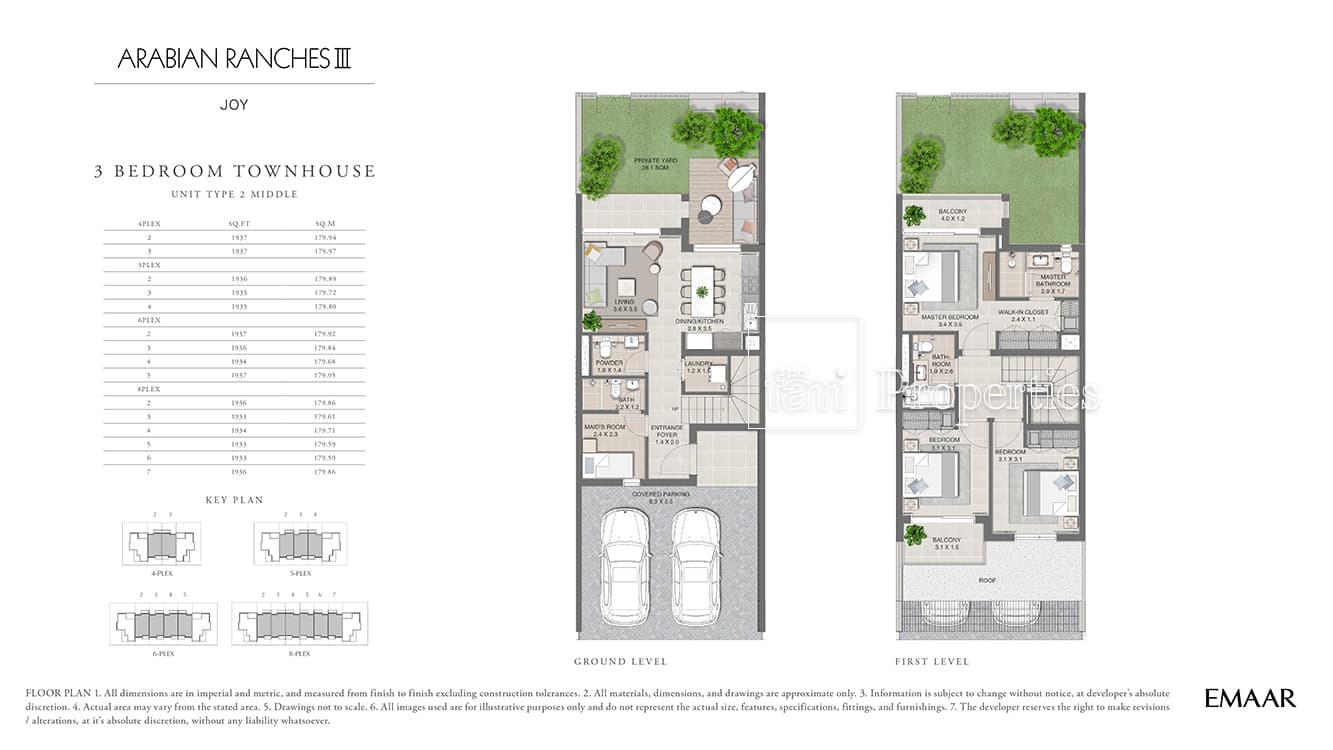 Joy at Arabian Ranches 3, 3-Bed Floor Plan, type: 3 Bedroom