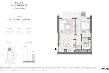 Tower 2 Type 2M, Level P3-P6, unit 08-1 Bedroom Apartment