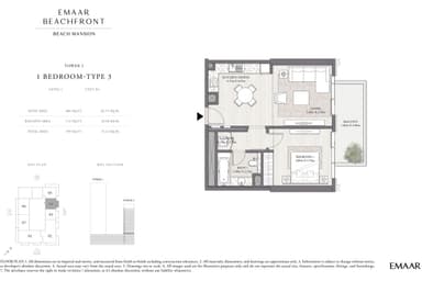 Tower 2 Type 3, Level 1, unit 04-1 Bedroom Apartment