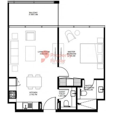 1 Bedroom Apartment