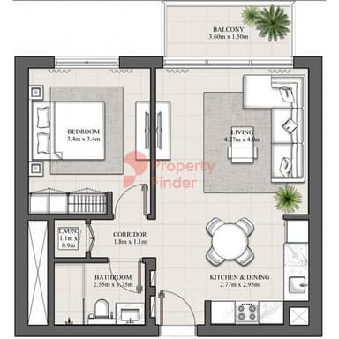 1 Bedroom Apartment