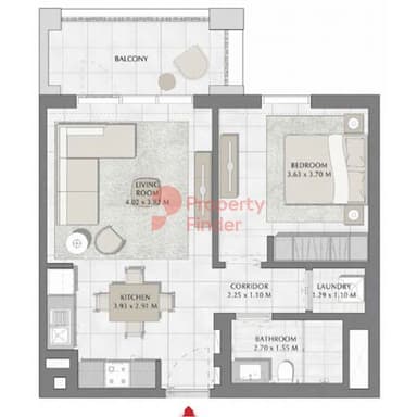 Building 2, Level 7-1 Bedroom Apartment