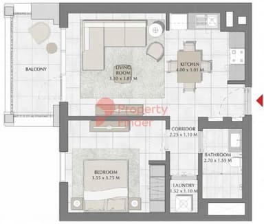 Building 2, Level 8,9-1 Bedroom Apartment