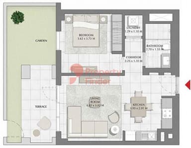 Building 1, Level 1-1 Bedroom Apartment