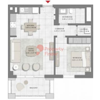 Building 1, Level 2,3,4-1 Bedroom Apartment