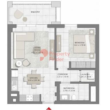 Building 1, Level 5-1 Bedroom Apartment