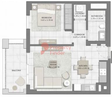 Building 1, Level 2,3,4-1 Bedroom Apartment