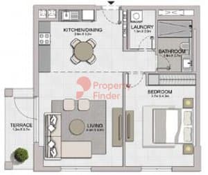 Type 2, Level 2-6 Building 1 - 1