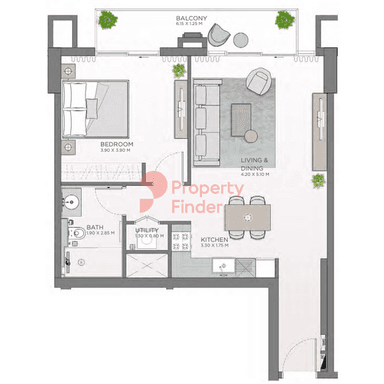 1 Bedroom Apartment
