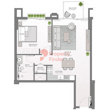 1 Bedroom Apartment