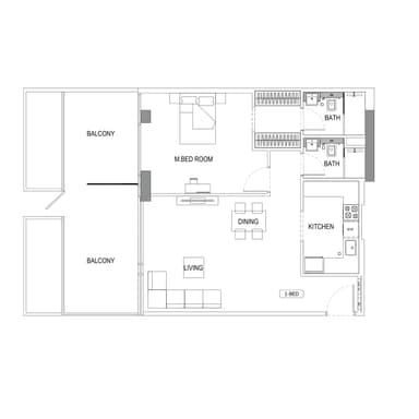 1 Bedroom Apartment