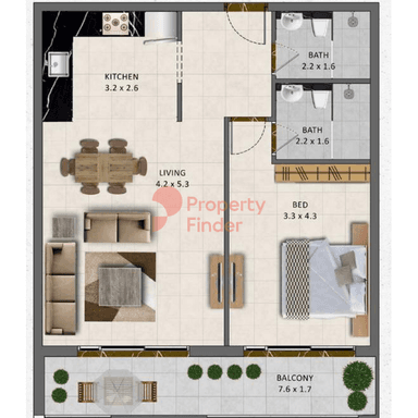 1 Bedroom Apartment