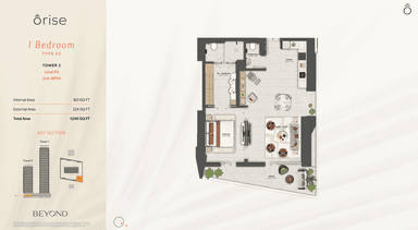 Type A5 - T2 - 1BR - Level P2