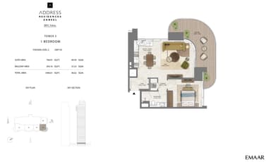 Unit 3, Podium Level 2 - Tower 3 - 1BR ( A7 )