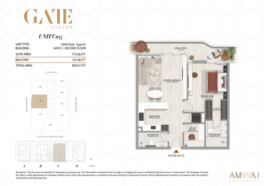 Type C205 -1 BHK Plus | Gate C