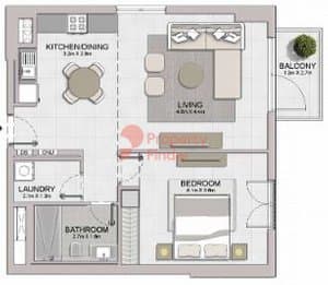 Type 2 Level 1,2,3,4,5 - Building 3 -1BD - 2