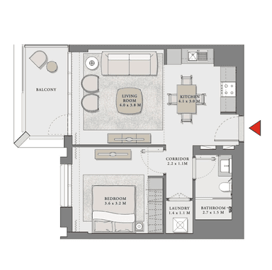 1 Bedroom Apartment