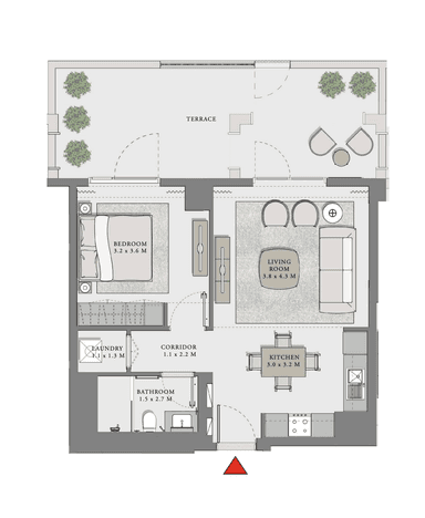 1 Bedroom Apartment