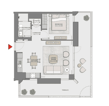 1 Bedroom Apartment