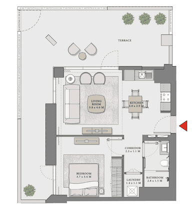 1 Bedroom Apartment