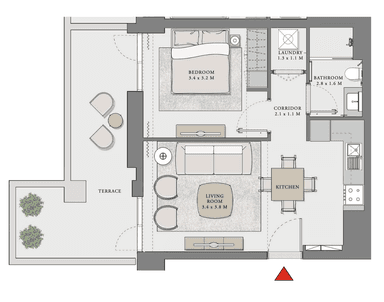 1 Bedroom Apartment