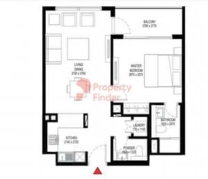 Tower A _ Type A (with Balcony) - Variant 3 1BD