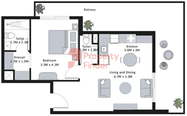 1 Bedroom Apartment