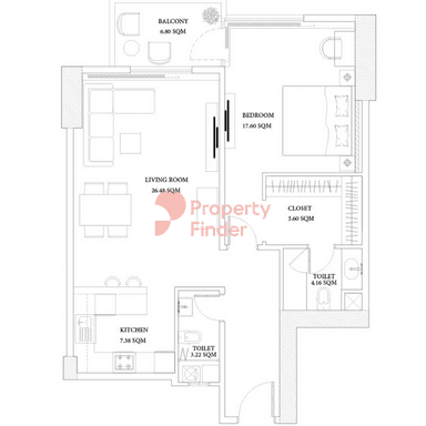 1 Bedroom Apartment